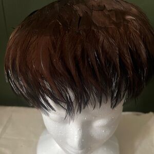 Vintage Brown Feathered Hat